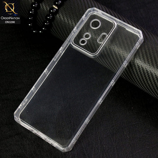 Vivo Y55 4G Cover - Four Sided Airbag With Camera Protection Clear Transparent Soft Case