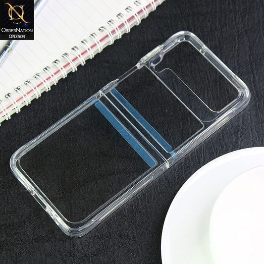 Samsung Galaxy Z Flip 4 5G Cover - Transparent - HQ Pure Collection Shock Pocket Technology Anti Yellow Crystal Clear Soft Case