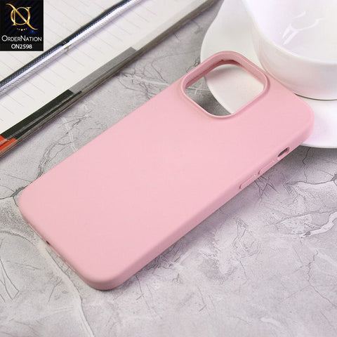 iPhone 14 Pro Max Cover - Pink - HQ Silica Gel Shockproof Matte Soft Silicone Case