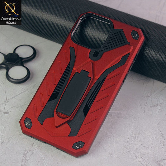 iPhone 13 Pro Max Cover - Red - Luxury Hybrid Shockproof Stand Case