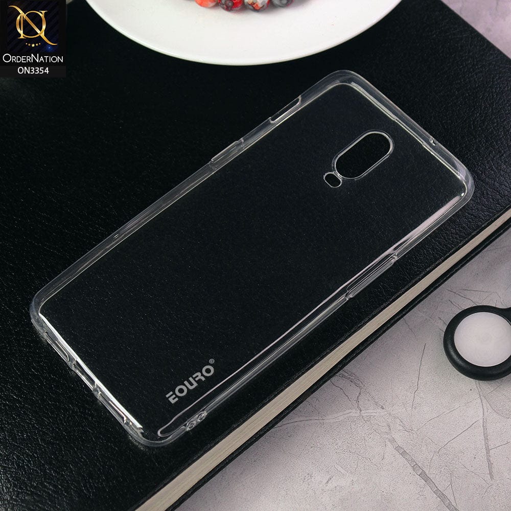 OnePlus 6T Cover - Transparent - EOURO Shock Resistant Soft Silicone Camera Protection Case