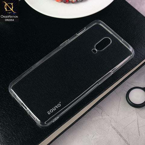 OnePlus 6T Cover - Transparent - EOURO Shock Resistant Soft Silicone Camera Protection Case