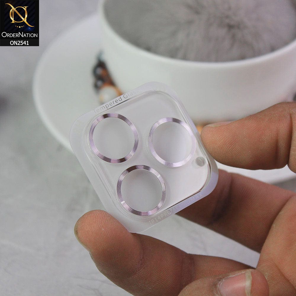 iPhone 14 Pro Protector - Purple - Aura Color Circles Camera Lens Protector
