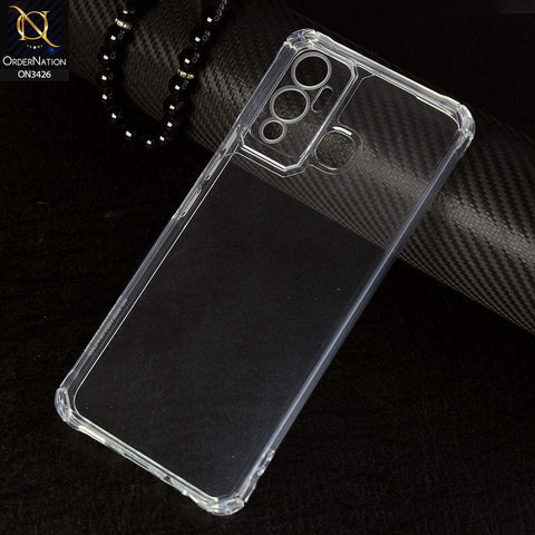 Infinix Hot 12 Play Cover - Transparent - New Soft TPU Shock Proof Bumper Transparent Protective Case with Camera Protection
