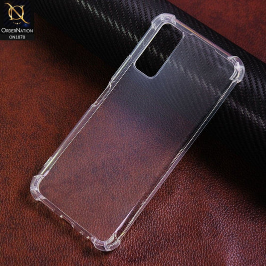 Vivo Y12s Cover -  Soft 4D Design Shockproof Silicone Transparent Clear Case