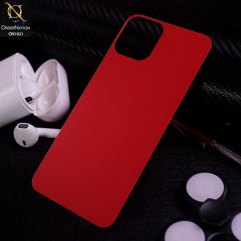 iPhone 11 Pro Protector - Red - Matte Coloured Back Tempered Glass
