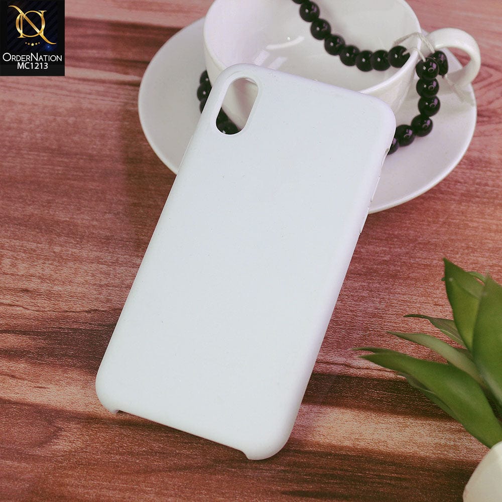 iPhone XS / X Cover - White - Soft Shockproof Sillica Gel Case