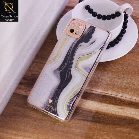 Vivo Y21G Cover - Design 14 - New Marble Series Acrylic With Electroplated Soft Borders Case