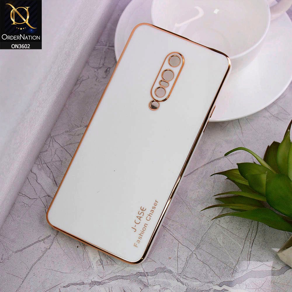 OnePlus 7 Pro Cover - White - J-Case Silk Series Shiny Soft TPU Case With Camera Protection