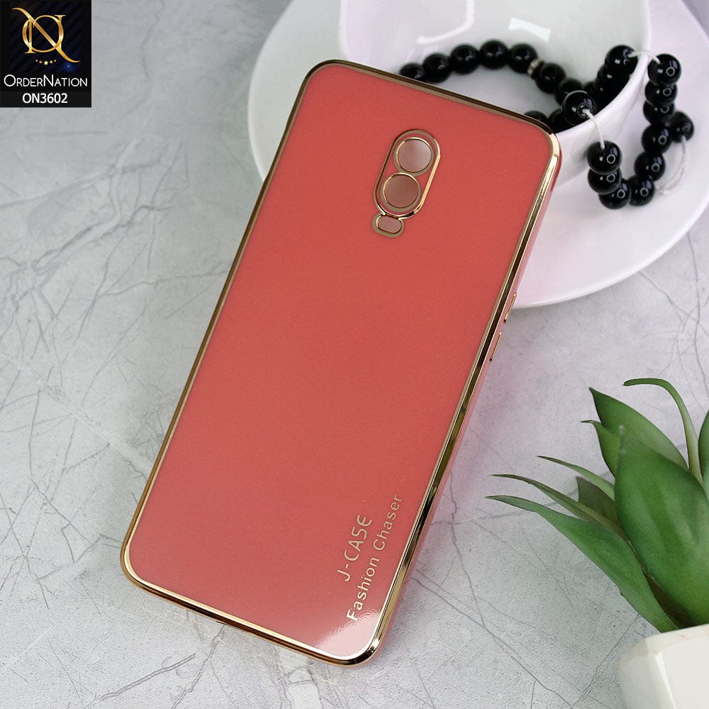 OnePlus 6T Cover - Red - New Electroplated Side Borders Camera Protection Case