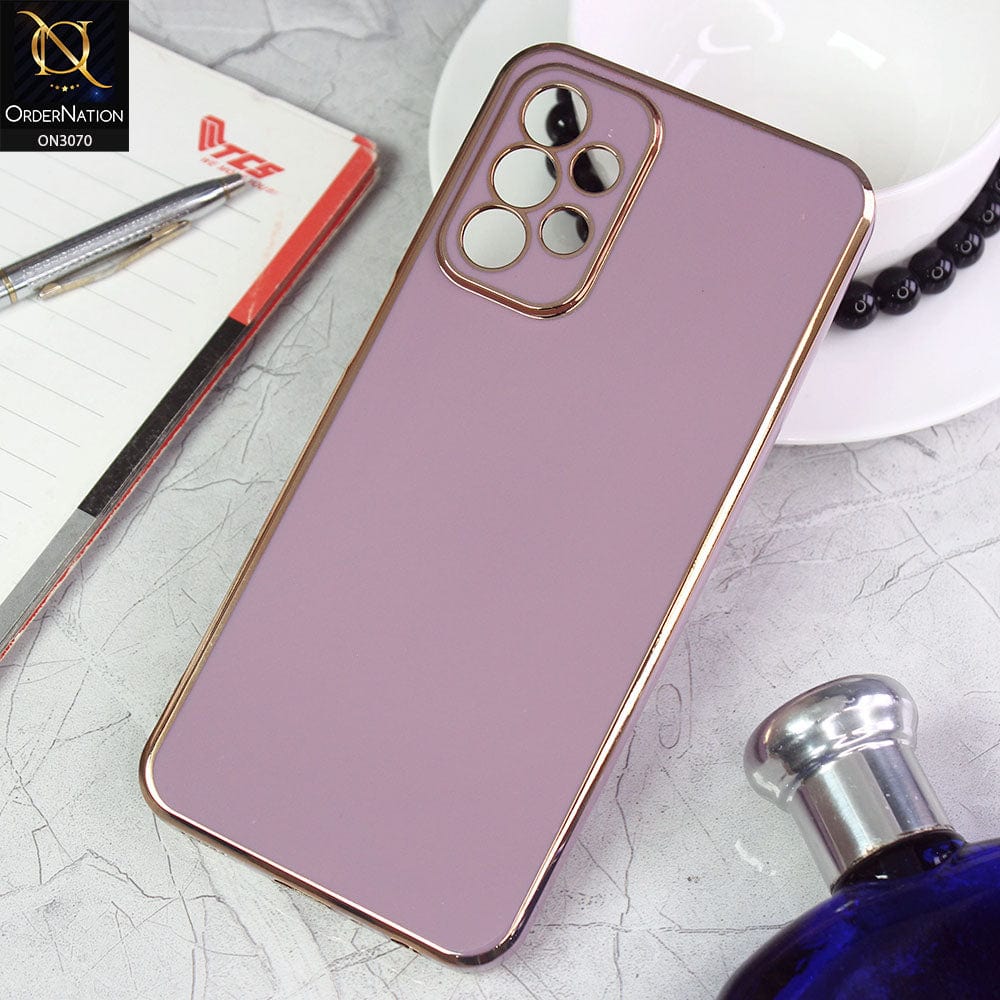Samsung Galaxy A23 Cover - Purple - Electroplating Silk Shiny Soft Case With Camera Protection