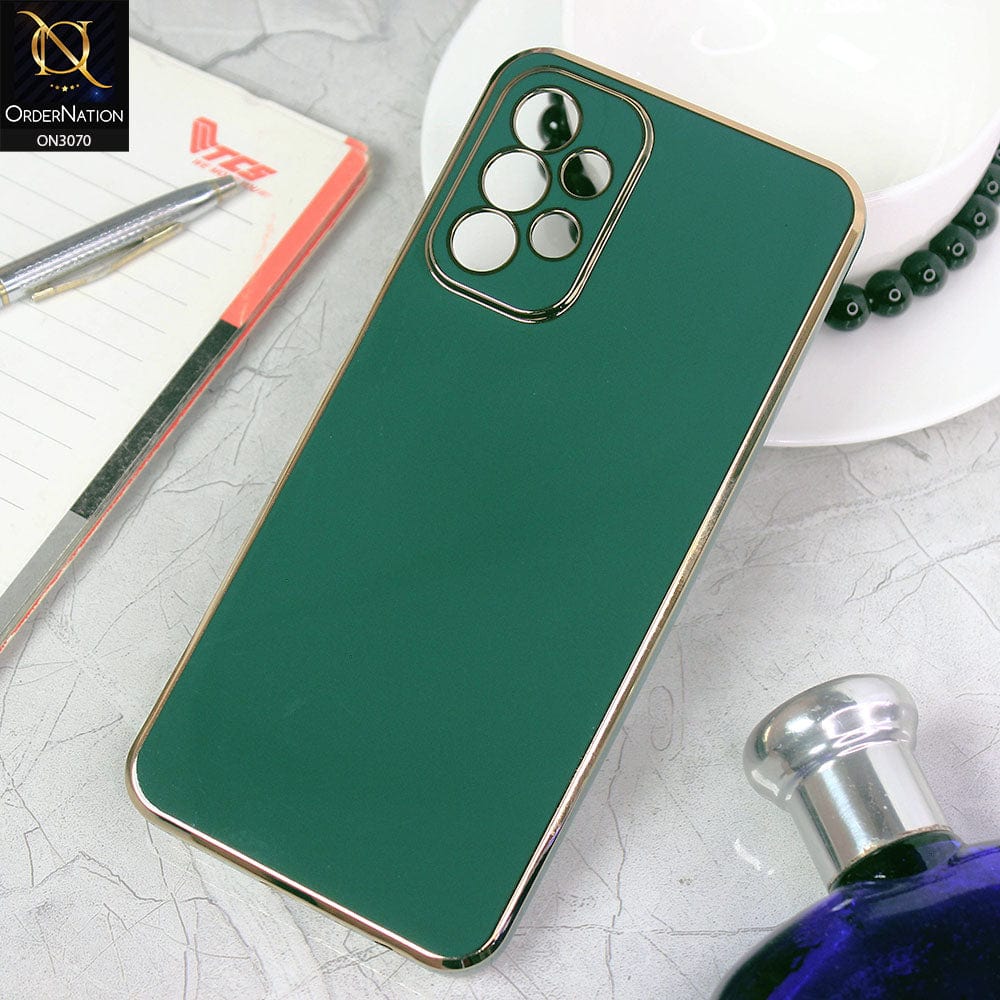 Samsung Galaxy A23 5G Cover - Green - Electroplating Silk Shiny Soft Case With Camera Protection