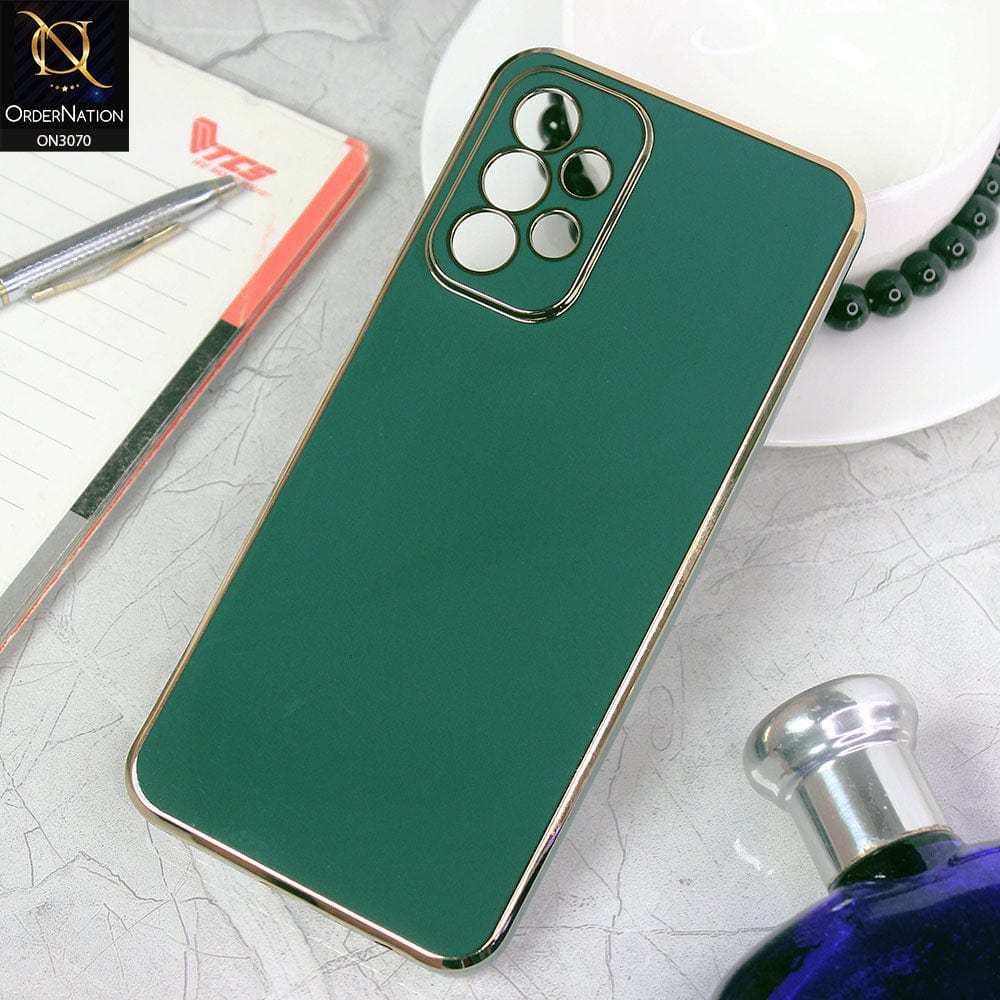 Samsung Galaxy A23 Cover - Green - Electroplating Silk Shiny Soft Case With Camera Protection