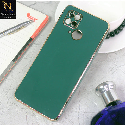 Xiaomi Redmi 10C Cover - Green - Electroplating Silk Shiny Soft Case With Camera Protection