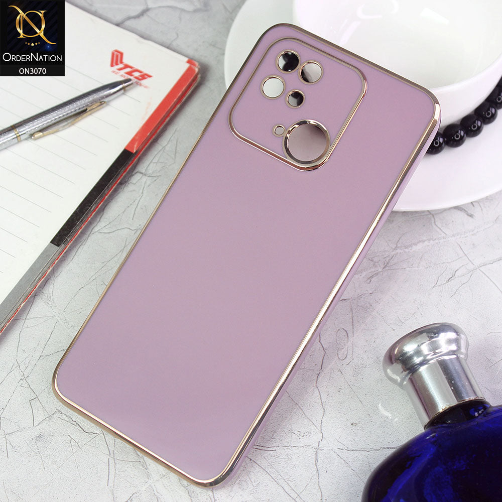 Xiaomi Redmi 10C Cover - Purple - Electroplating Silk Shiny Soft Case With Camera Protection