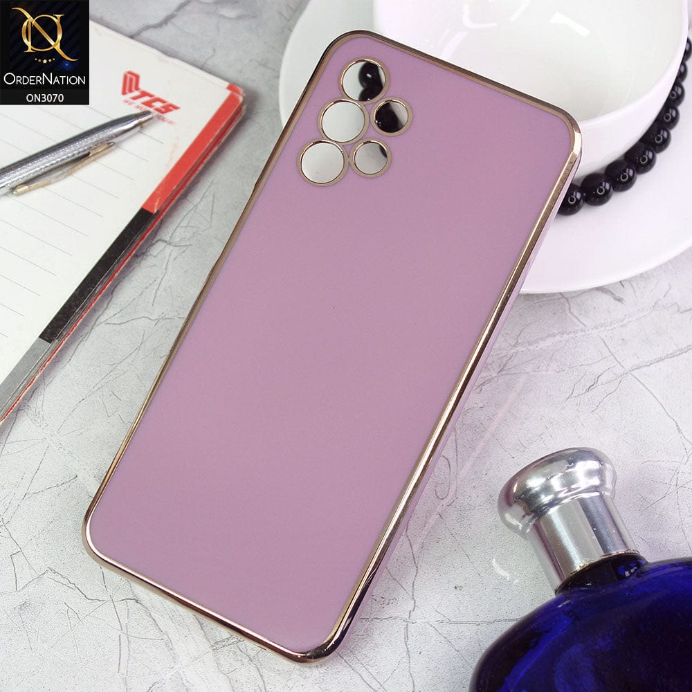 Samsung Galaxy A13 Cover - Purple - Electroplating Silk Shiny Soft Case With Camera Protection