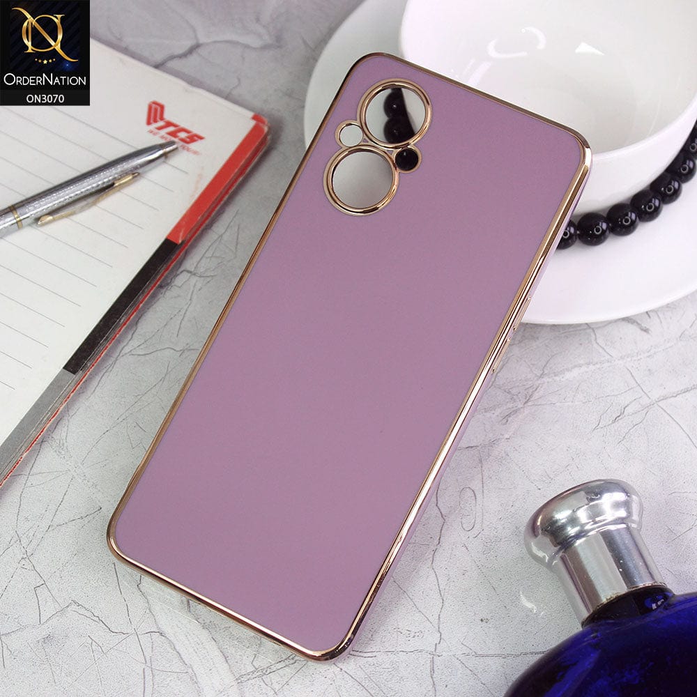 OnePlus Nord N20 5G Cover - Purple - Electroplating Silk Shiny Soft Case With Camera Protection