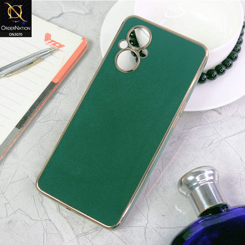 OnePlus Nord N20 5G Cover - Green - Electroplating Silk Shiny Soft Case With Camera Protection