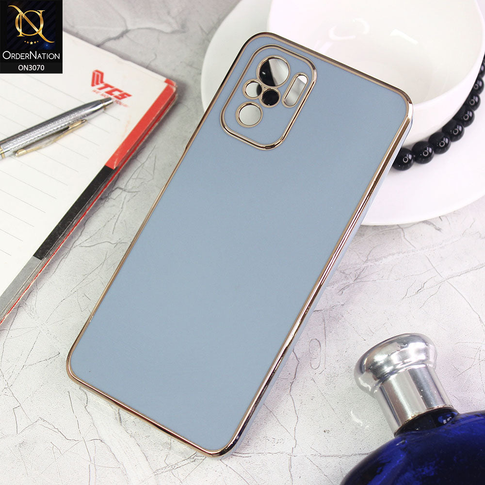 Xiaomi Redmi Note 10 4G Cover - Carolina Blue - Electroplating Silk Shiny Soft Case With Camera Protection