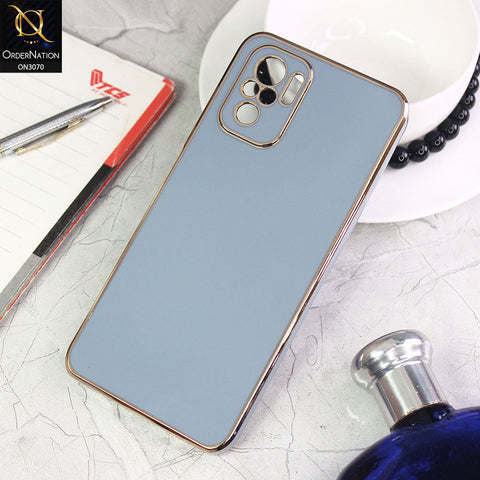Xiaomi Redmi Note 10S Cover - Carolina Blue - Electroplating Silk Shiny Soft Case With Camera Protection
