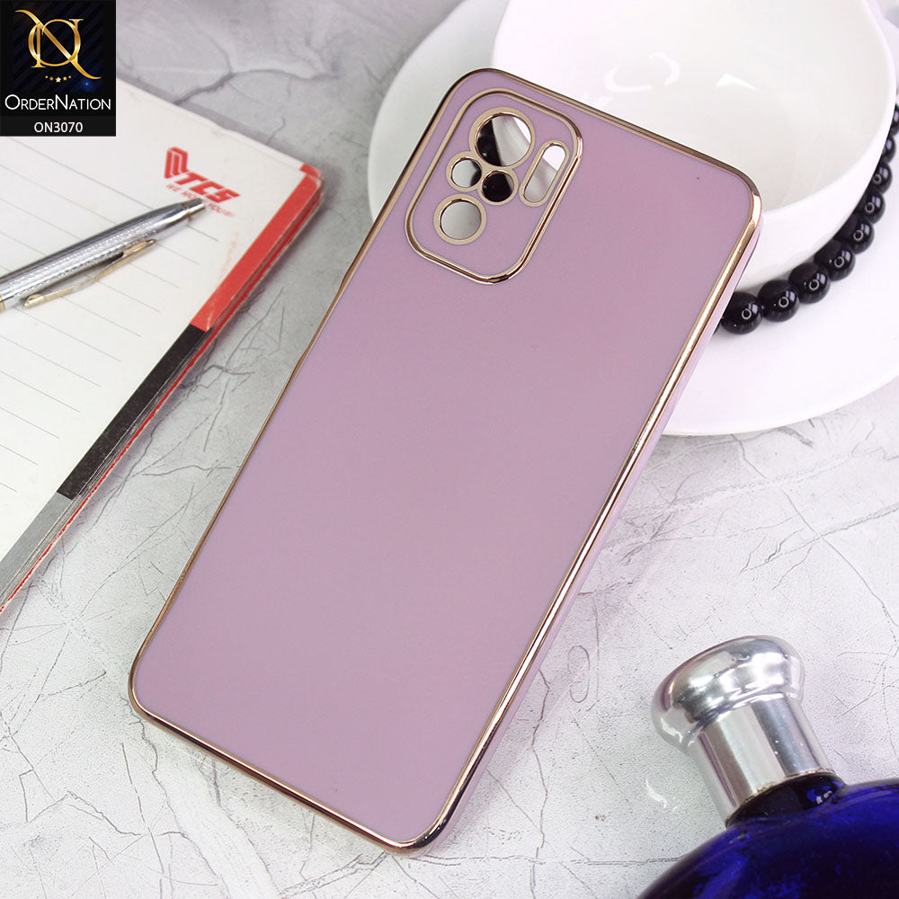 Xiaomi Redmi Note 10S Cover - Purple - Electroplating Silk Shiny Soft Case With Camera Protection