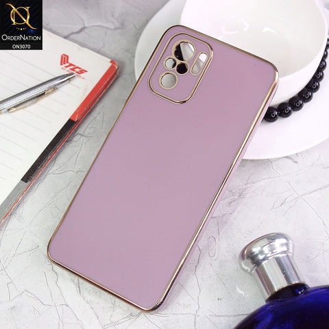 Xiaomi Redmi Note 10S Cover - Purple - Electroplating Silk Shiny Soft Case With Camera Protection