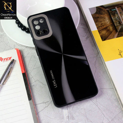 Samsung Galaxy A31 Cover - Black - Radiant Diamond Ray Reflective Aluminum Furnish Soft Borders Cases