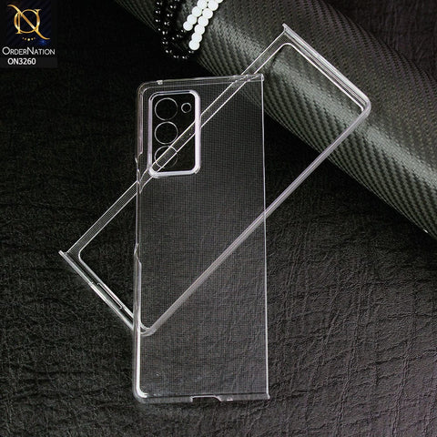 Samsung Galaxy Z Fold 2 5G Cover - Transparent - GKK Streight Edge Transparent Ultra-Thin Hard PC Case