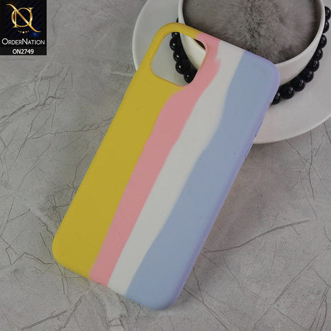 iPhone 11 Pro Max Cover - Yellow - Rainbow Series Liquid Soft Silicon Case