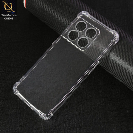 OnePlus 10 Pro Cover - Transparent - Soft 4D Design Shockproof Silicone Transparent Clear Case