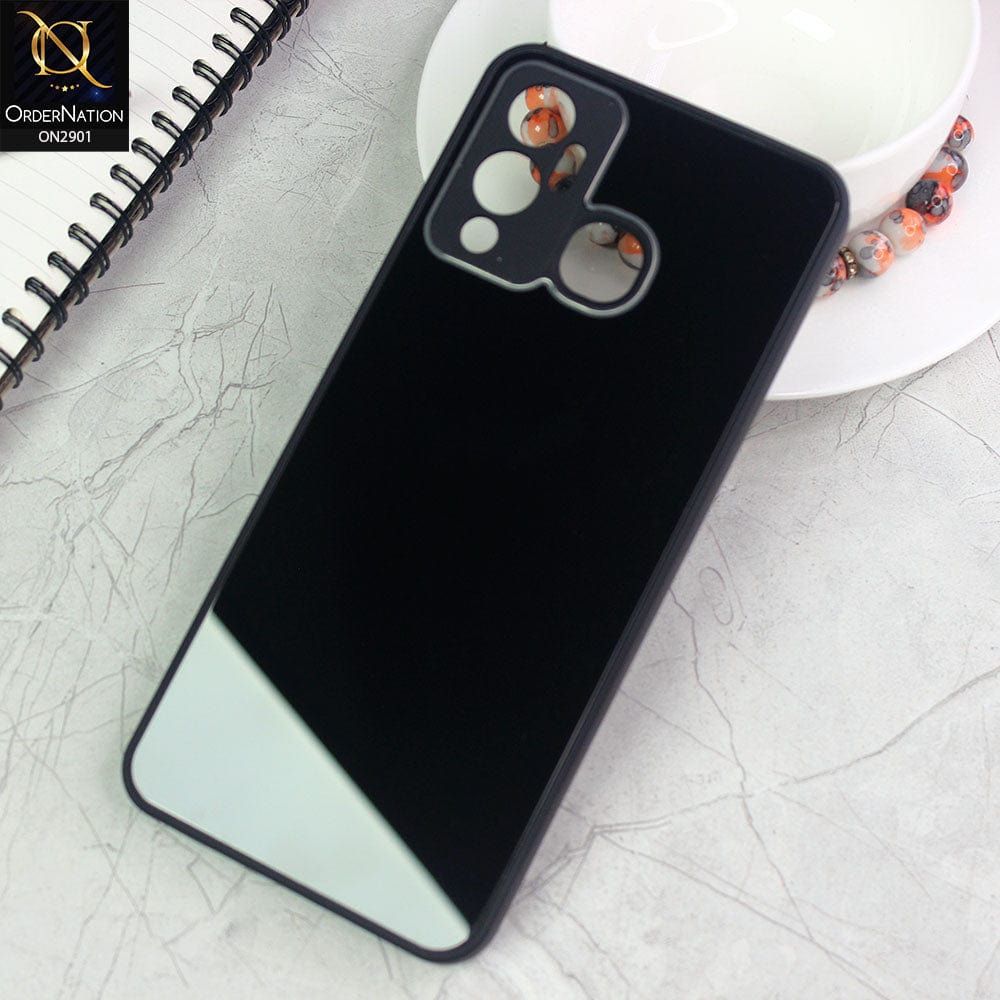 Infinix Hot 12 Play Cover - Black - New Glossy Shine Soft Borders Camera Protection Back Case