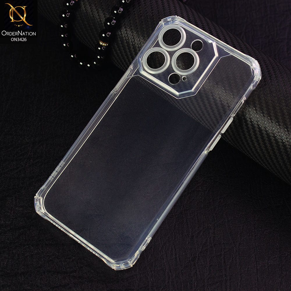 iPhone 14 Pro Max Cover - Transparent - New Soft TPU Shock Proof Bumper Transparent Protective Case with Camera Protection