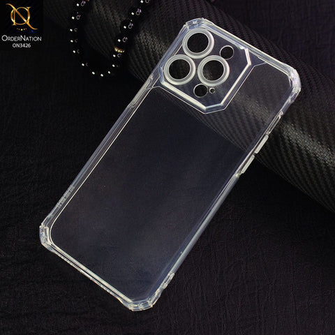 iPhone 14 Pro Max Cover - Transparent - New Soft TPU Shock Proof Bumper Transparent Protective Case with Camera Protection