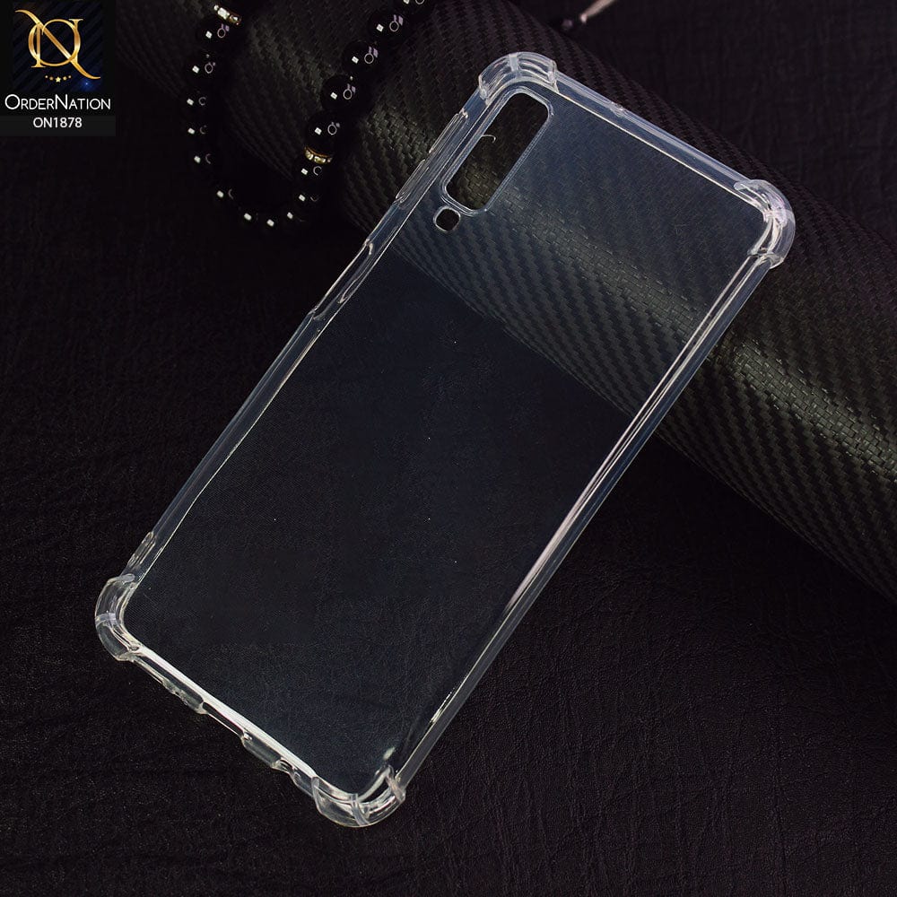 Samsung Galaxy A7 2018 Cover - Soft 4D Design Shockproof Silicone Transparent Clear Case