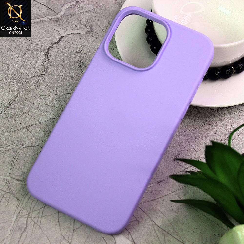 iPhone 14 Pro Max Cover - Light Purple - New Stylish Soft Candy Colors Case