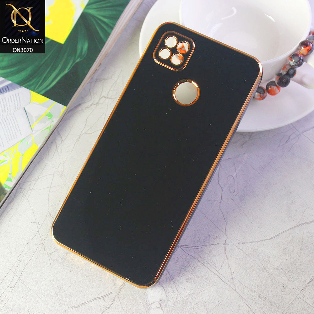 Xiaomi Redmi 10A Cover - Black - Electroplating Silk Shiny Soft Case With Camera Protection