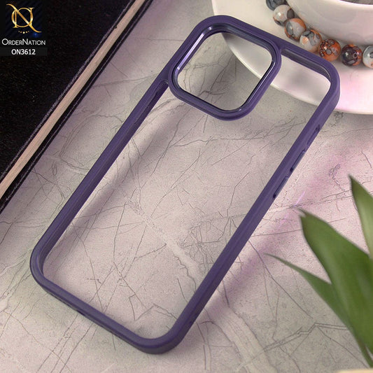 iPhone 14 Pro Cover - Purple - J-Case Shang Ping Series With Electroplated Camera Borders Round Borders protective Case