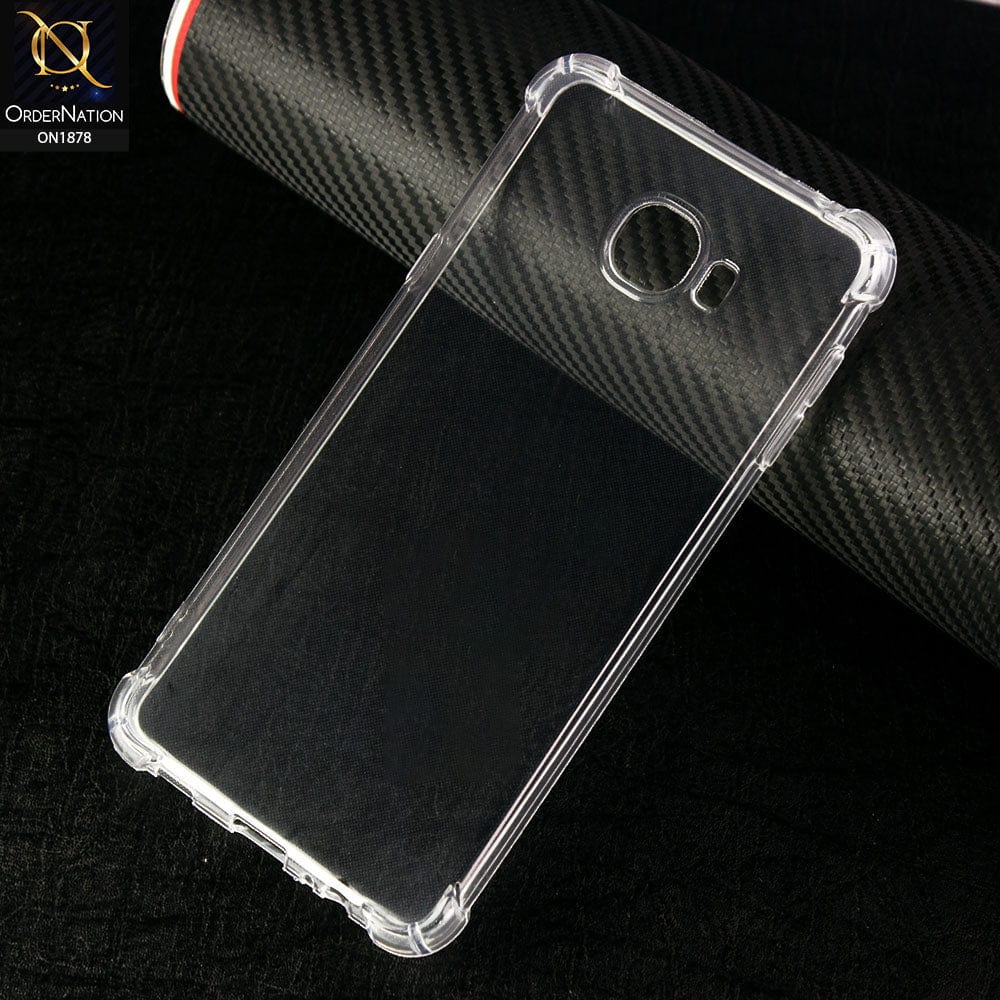 Samsung Galaxy C7 Pro Cover - Soft 4D Design Shockproof Silicone Transparent Clear Case