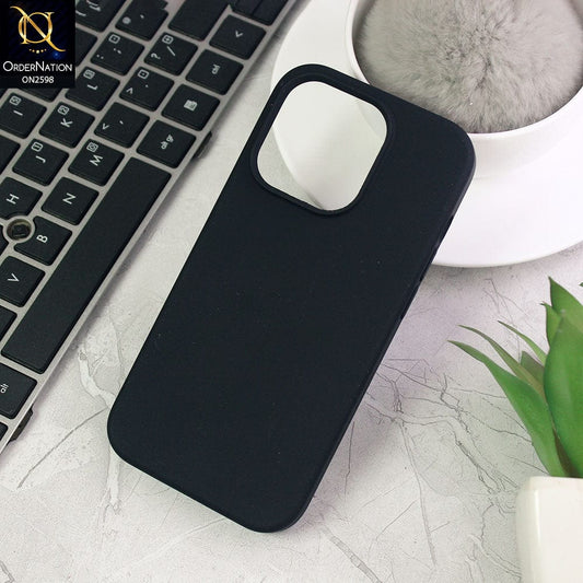 iPhone 14 Pro Cover - Black - HQ Silica Gel Shockproof Matte Soft Silicone Case