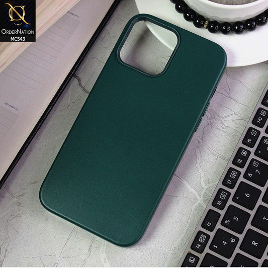 iPhone 13 Pro Max Cover - Green - Luxury Elegant Leather Soft Case