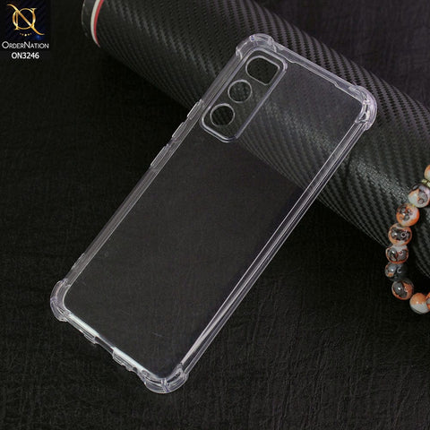 Vivo V20 SE Cover - Transparent - Soft 4D Design Shockproof Silicone Transparent Clear Camera Protection Case