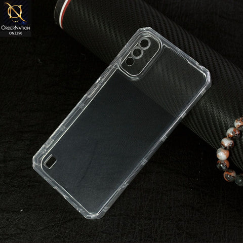 Itel A26 Cover -  Four Sided Airbag  Clear Transparent Soft Case