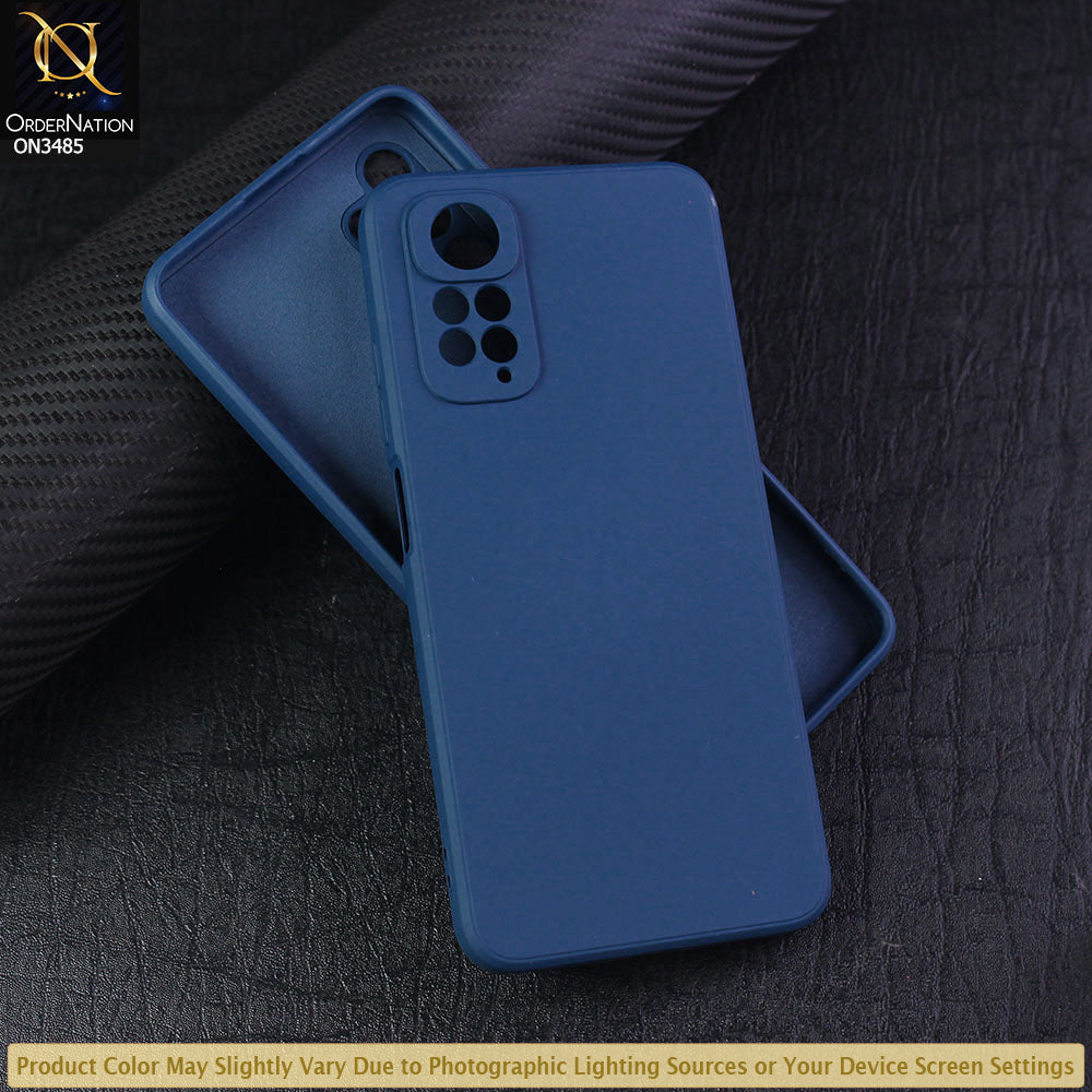 Xiaomi Redmi Note 11 Cover - Dark Blue - ONation Silica Gel Series - HQ Liquid Silicone Elegant Colors Camera Protection Soft Case
