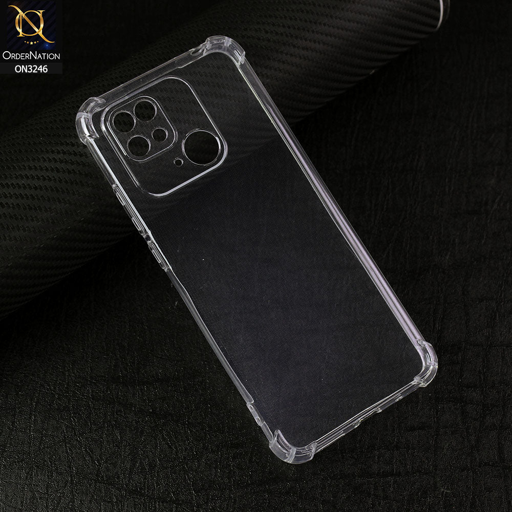 Xiaomi Redmi 10C Cover - Soft 4D Design Shockproof Silicone Transparent Clear Camera Protection Case