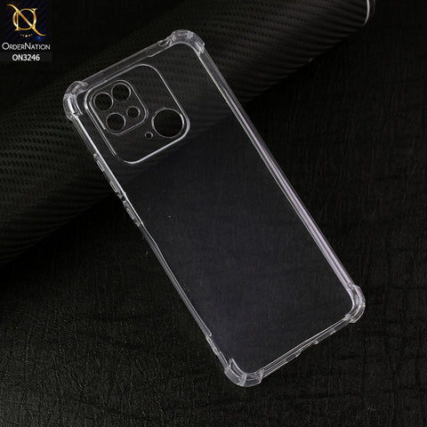 Xiaomi Redmi 10C Cover - Soft 4D Design Shockproof Silicone Transparent Clear Camera Protection Case