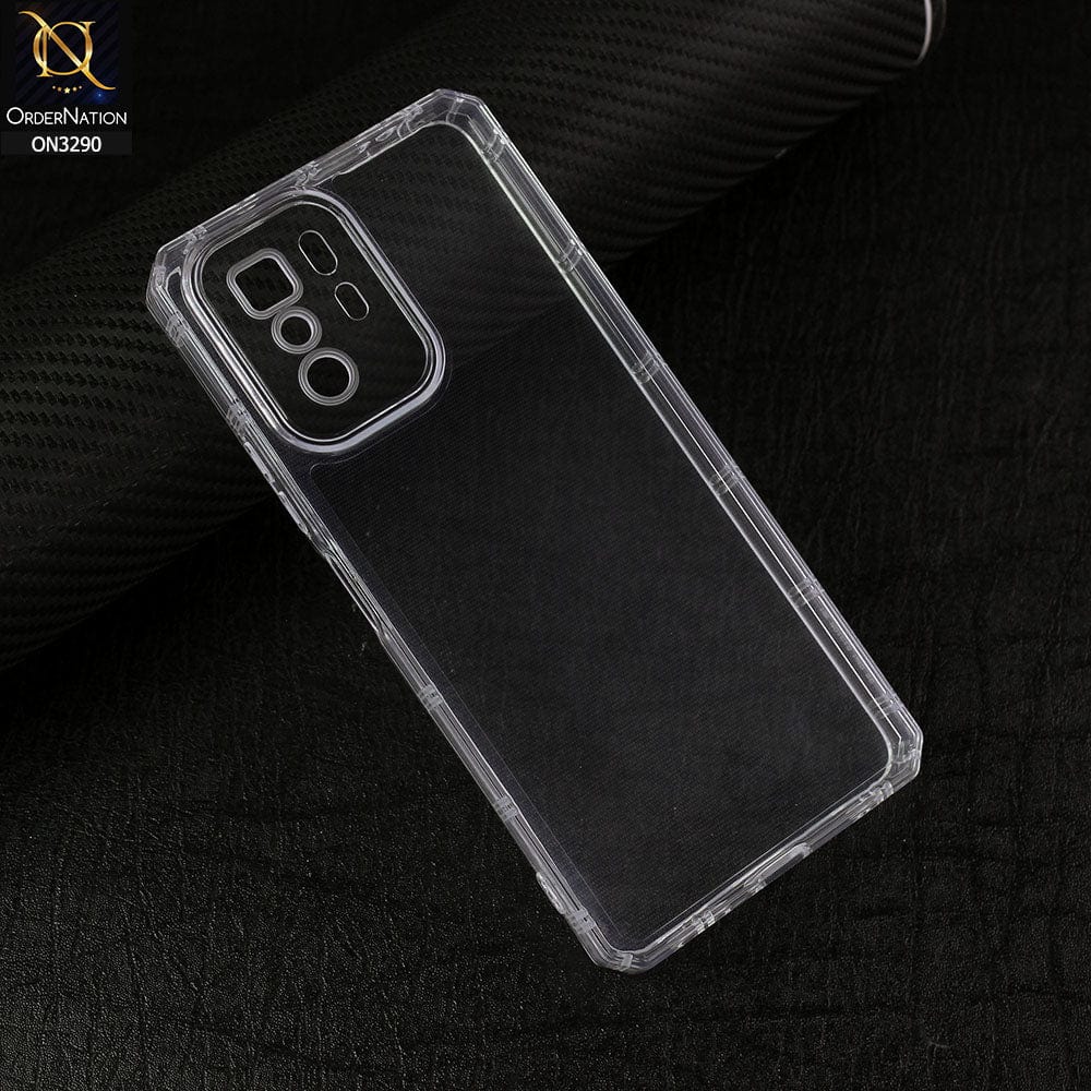 Xiaomi Poco X3 GT Cover -  Four Sided Airbag  Clear Transparent Soft Case