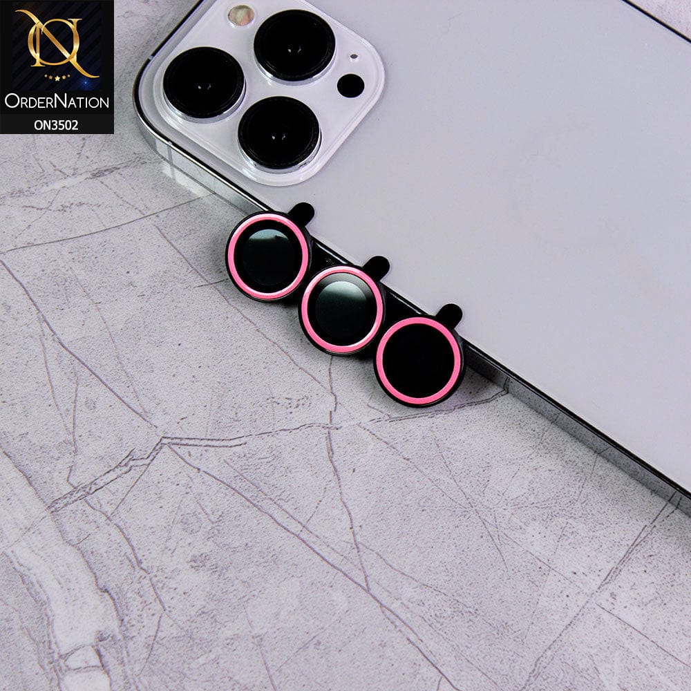 iPhone 14 Pro Max Camera Protector - Pink - Fluorescent Color Luminous Tempered camera Protector