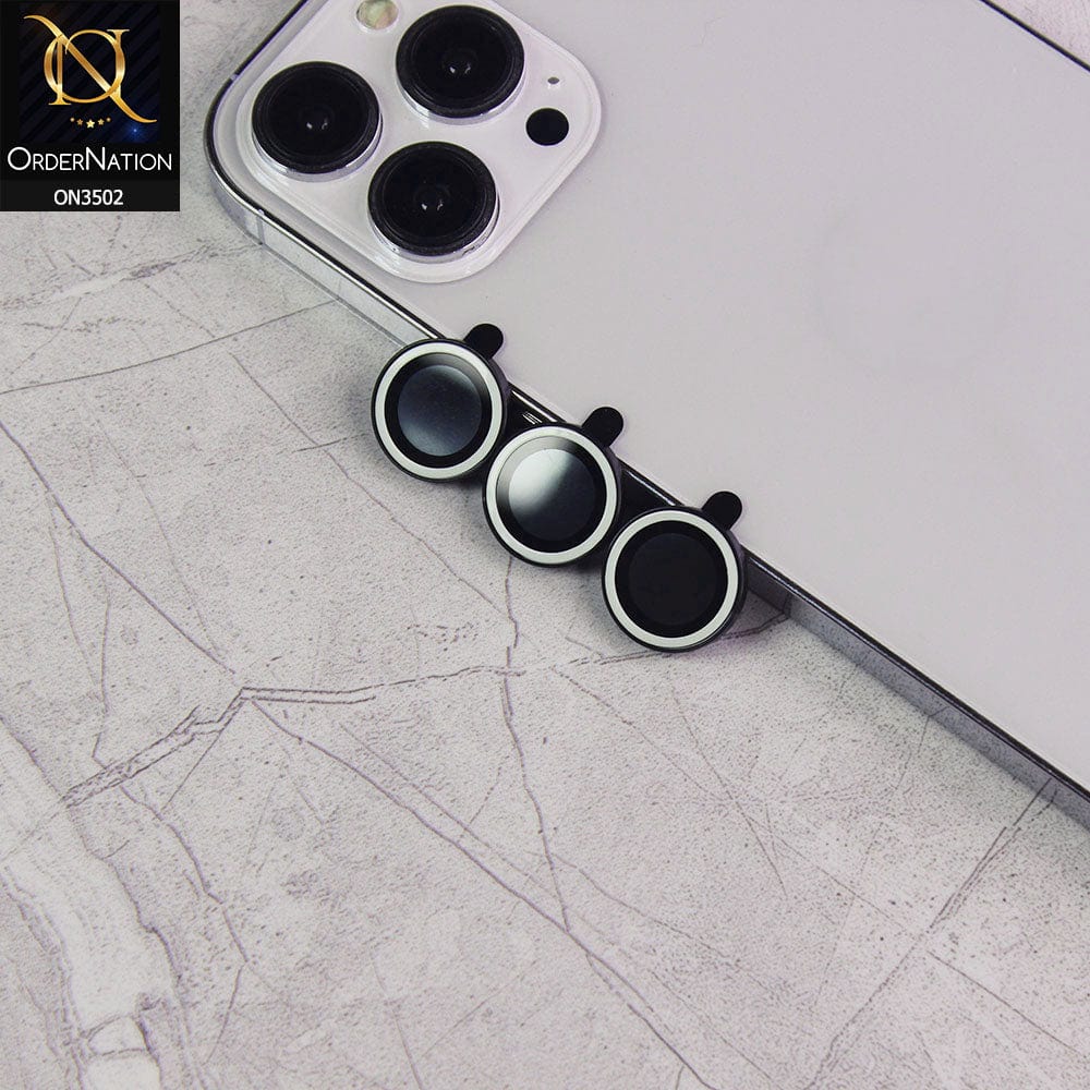iPhone 14 Pro Max Camera Protector - Offwhite - Fluorescent Color Luminous Tempered camera Protector
