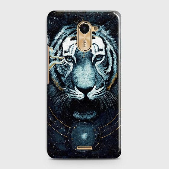Infinix Hot 4 / Hot 4 ProCover - Vintage Galaxy Tiger Printed Hard Case with Life Time Colors Guarantee
