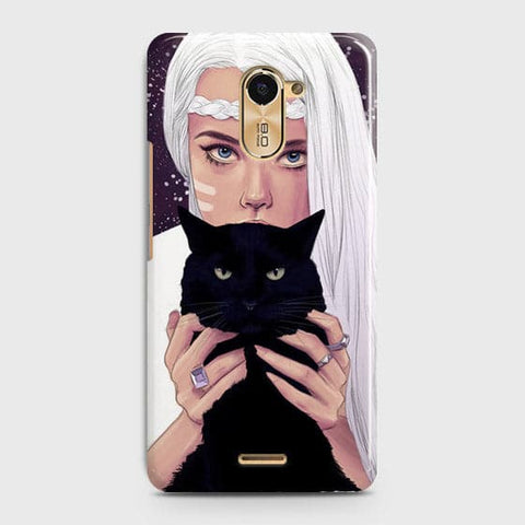 Infinix Hot 4 / Hot 4 Pro Cover - Trendy Wild Black Cat Printed Hard Case with Life Time Colors Guarantee